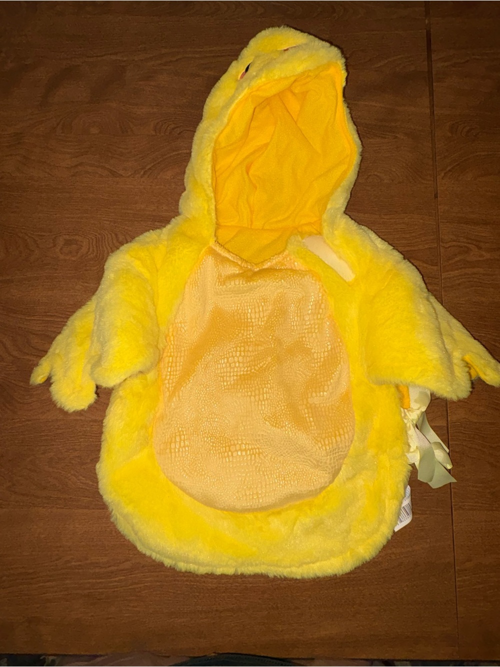 Bright Yellow Plush Hooded Chick Costume